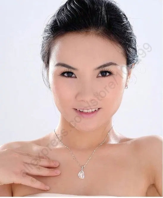 Hot Sale Jewely Sets White Crystal Wedding Engagement 925 Sterling Silver  Earrings Pendant Necklace Women Christmas Gifts